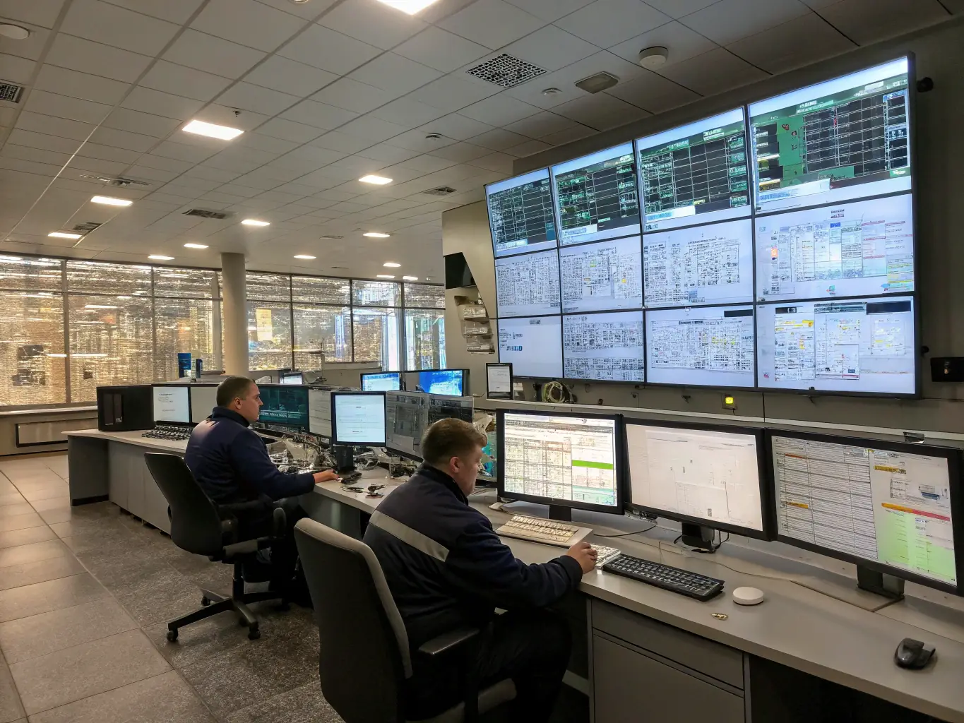 A close-up shot of the refinery's control room, highlighting the advanced monitoring systems and skilled technicians at work. The image conveys precision and expertise in refinery operations.